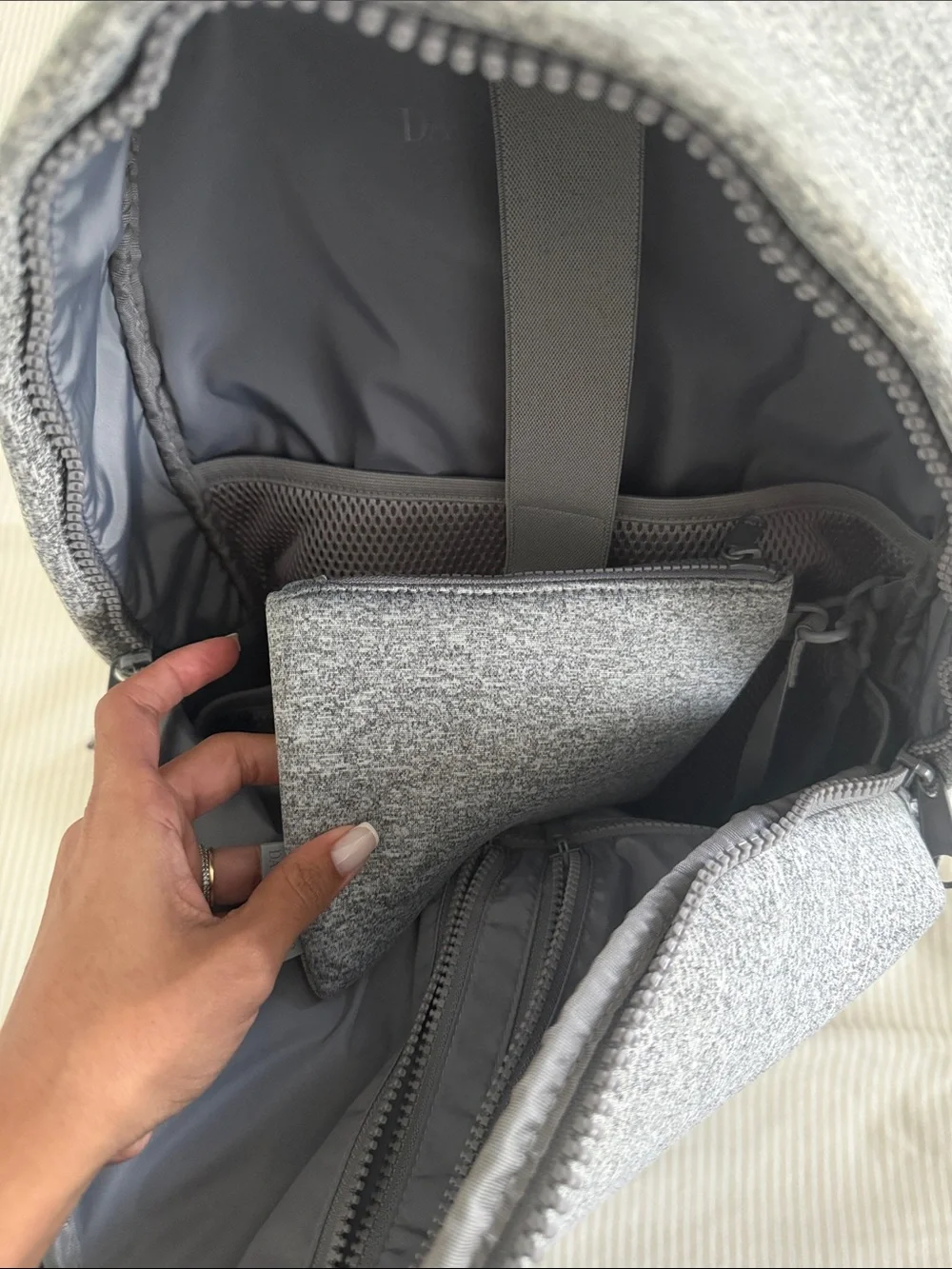 Dagne Dover Dakota Heather Gray Compact Backpack